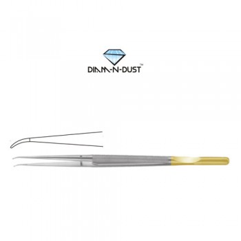Diam-n-Dust™ Micro Suturing Forcep Curved - With Counter Balance Stainless Steel, 18.5 cm - 7 1/4"